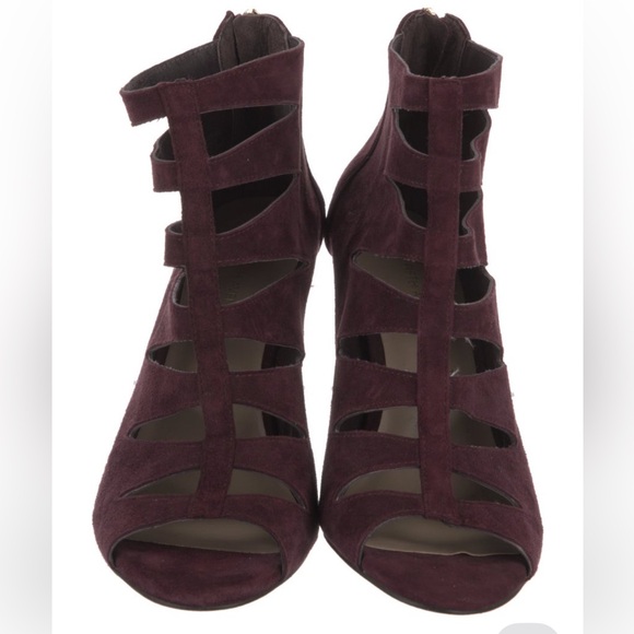 Saks Fifth Avenue Women's Heeled Boots - Deep Purple - Picture 3 of 12